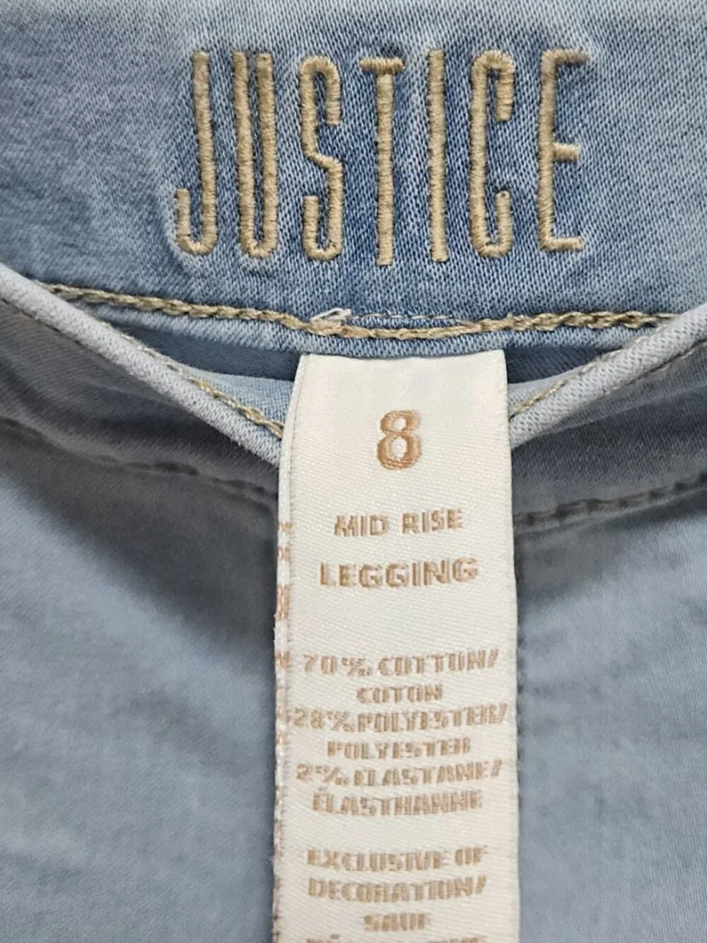Justice Mid Rise Jean Leggings